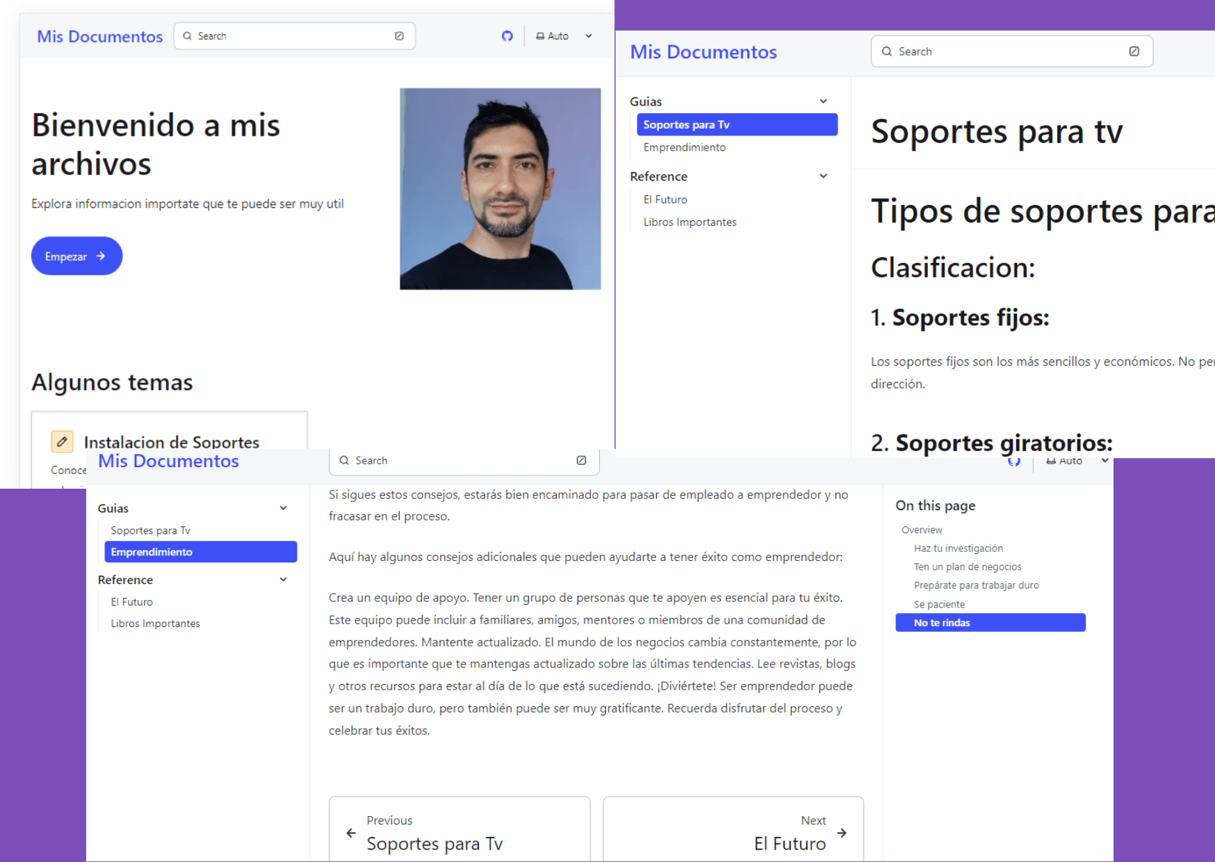 Pagina para documentacion