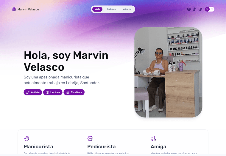 Portafolio de una manicurista